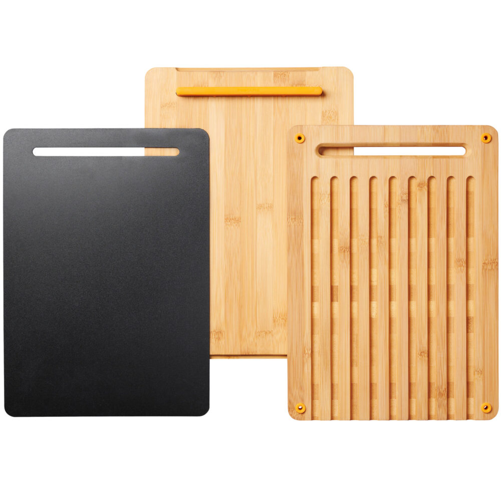 Fiskars Skärbräda i bambu, 3 delar